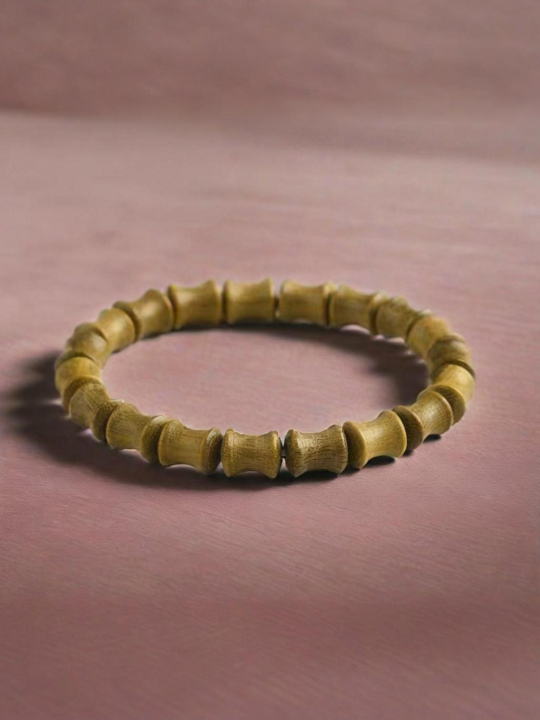 Green Sandalwood Bamboo-Joint Prayer Bead Bracelet: A Fusion of Chinese Culture and Modern Fashion